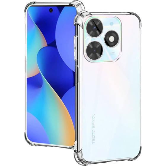 Techsuit - Shockproof Clear Silicone - Tecno Spark 20 - Clear