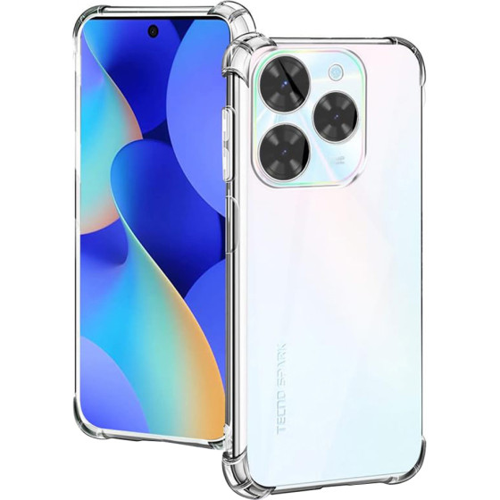 Techsuit - Shockproof Clear Silicone - Tecno Spark 20 Pro - Clear