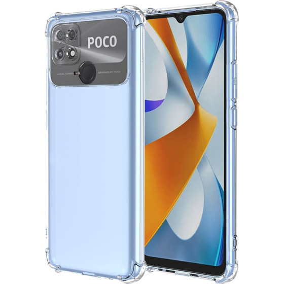 Techsuit - Shockproof Clear Silicone - Xiaomi Poco C40 - Clear