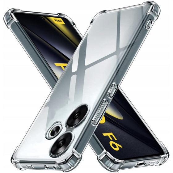 Techsuit - Shockproof Clear Silicone - Xiaomi Poco F6 - Clear