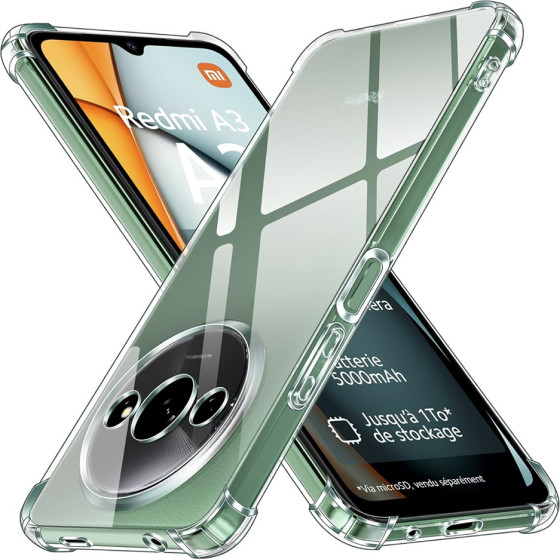 Techsuit - Shockproof Clear Silicone - Xiaomi Redmi A3 / Redmi A3x - Clear