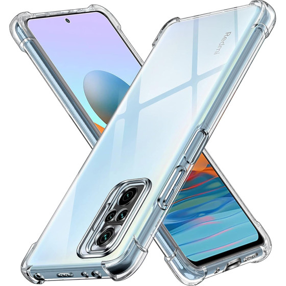 Techsuit - Shockproof Clear Silicone - Xiaomi Redmi Note 10 Pro / Note 10 Pro Max - Clear