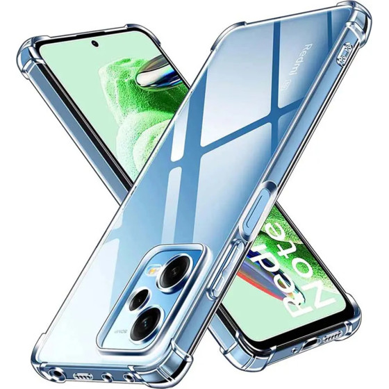 Techsuit - Shockproof Clear Silicone - Xiaomi Redmi Note 12 Pro 5G - Clear