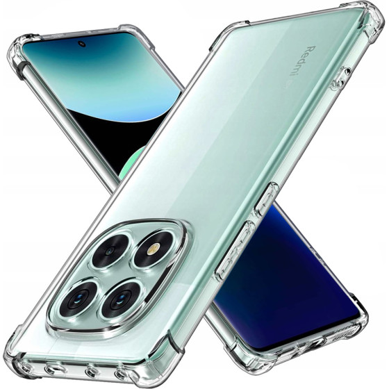 Techsuit - Shockproof Clear Silicone - Xiaomi Redmi Note 14 Pro 5G / Poco X7 - Clear