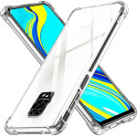 Techsuit - Shockproof Clear Silicone - Xiaomi Redmi Note 9S / Note 9 Pro / Note 9 Pro Max - Clear