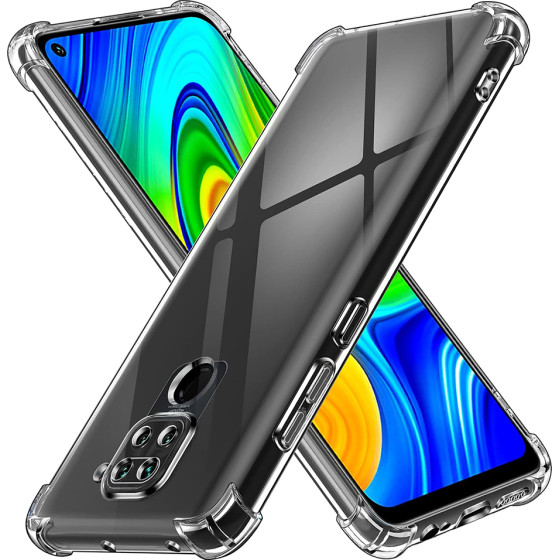 Techsuit - Shockproof Clear Silicone - Xiaomi Redmi Note 9 / Redmi 10X 4G - Clear