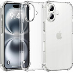 Techsuit - Shockproof Clear Silicone [Big Lens Hole] - iPhone 16 Plus - Clear
