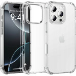 Techsuit - Shockproof Clear Silicone [Big Lens Hole] - iPhone 16 Pro - Clear