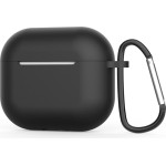 Techsuit - Silicone Case - for AirPods 4, Smooth Ultrathin Material - Black