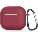 Techsuit - Silicone Case - for AirPods 4, Smooth Ultrathin Material - Bordeaux