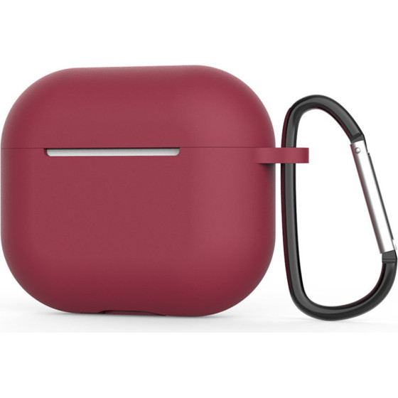 Techsuit - Silicone Case - for AirPods 4, Smooth Ultrathin Material - Bordeaux