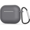 Techsuit - Silicone Case - for AirPods 4, Smooth Ultrathin Material - Gray