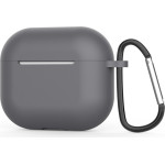 Techsuit - Silicone Case - for AirPods 4, Smooth Ultrathin Material - Gray