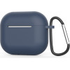 Techsuit - Silicone Case - for AirPods 4, Smooth Ultrathin Material - Navy Blue