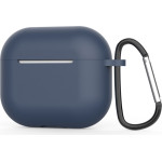 Techsuit - Silicone Case - for AirPods 4, Smooth Ultrathin Material - Navy Blue