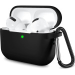 Techsuit - Silicone Case - for AirPods Pro 1 / 2, Smooth Ultrathin Material - Black