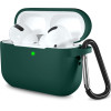 Techsuit - Silicone Case - for AirPods Pro 1 / 2, Smooth Ultrathin Material - Dark Green