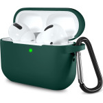 Techsuit - Silicone Case - for AirPods Pro 1 / 2, Smooth Ultrathin Material - Dark Green