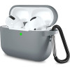 Techsuit - Silicone Case - for AirPods Pro 1 / 2, Smooth Ultrathin Material - Grey