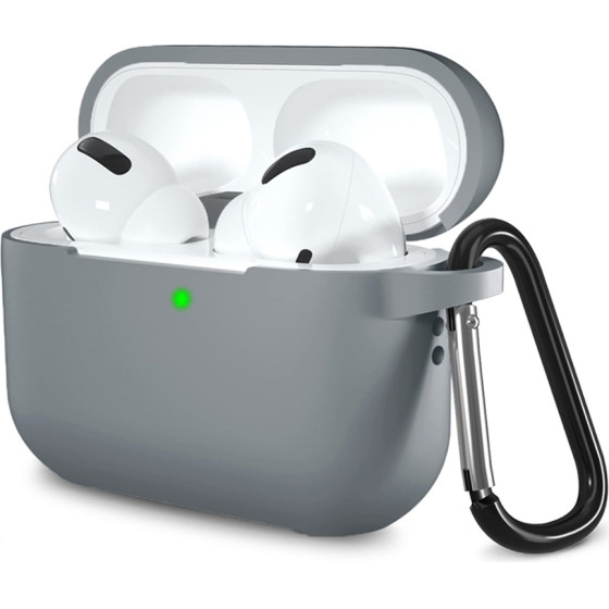 Techsuit - Silicone Case - for AirPods Pro 1 / 2, Smooth Ultrathin Material - Grey
