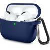 Techsuit - Silicone Case - for AirPods Pro 1 / 2, Smooth Ultrathin Material - Navy Blue