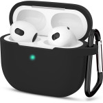 Techsuit - Silicone Case - for Apple AirPods 3, Smooth Ultrathin Material - Black