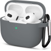 Techsuit - Silicone Case - for Apple AirPods 3, Smooth Ultrathin Material - Grey