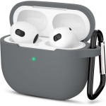 Techsuit - Silicone Case - for Apple AirPods 3, Smooth Ultrathin Material - Grey