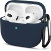 Techsuit - Silicone Case - for Apple AirPods 3, Smooth Ultrathin Material - Navy Blue
