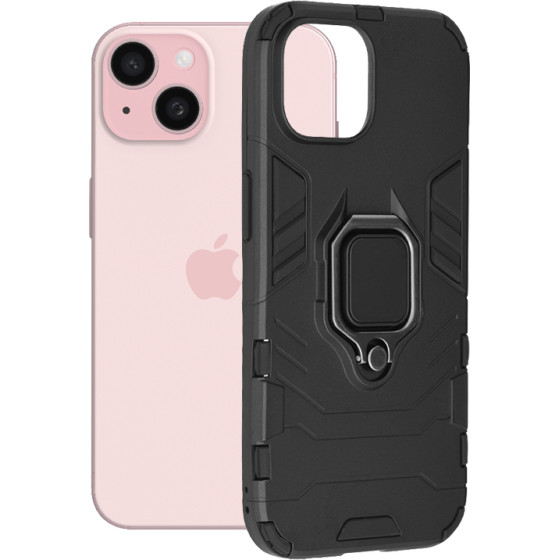 Techsuit - Silicone Shield - iPhone 15 - Black