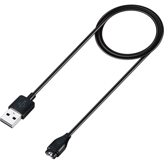 Techsuit - SmartWatch Wireless Charging Cable (TGC1) - for Garmin Fenix 5/5 Plus/6/6X/7X / Vivoactive 3/5, USB, 5W, 1m - Black