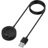 Techsuit - SmartWatch Wireless Charging Cable (TGC4) - for Garmin Fenix 5/5 Plus/6/6X/7X, USB, 5W, 1m with Desk Holder - Black