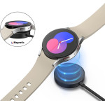 Techsuit - SmartWatch Wireless Charging Cable (TSC12) - for Samsung Galaxy Watch 3/4/5/6, USB, 2.5W, with Desk Holder - Black