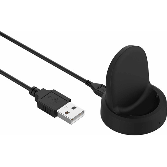 Techsuit - SmartWatch Wireless Charging Cable (TSC3) - for Samsung Galaxy Watch 3/4/5/6, 2.5W with Desk Holder - Black