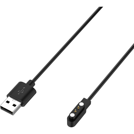 Techsuit - SmartWatch Wireless Charging Cable (TXC4) - for Haylou Bling LS12/RT LS05S/Oneplus Nord Watch, USB, 3.5W - Black