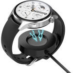 Techsuit - SmartWatch Wireless Charging Cable (TXC6) - for Xiaomi Watch S1 Pro, USB, 4W with Desk Holder - Black