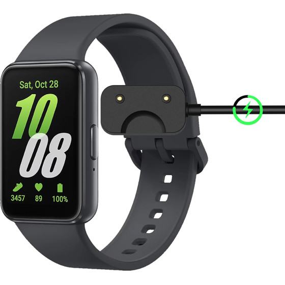 Techsuit - SmartWatch Wireless Charging Cable - Type-C, for Samsung Galaxy Fit3, 5V, 1A, 5W, 1m - Black - (WCC1)