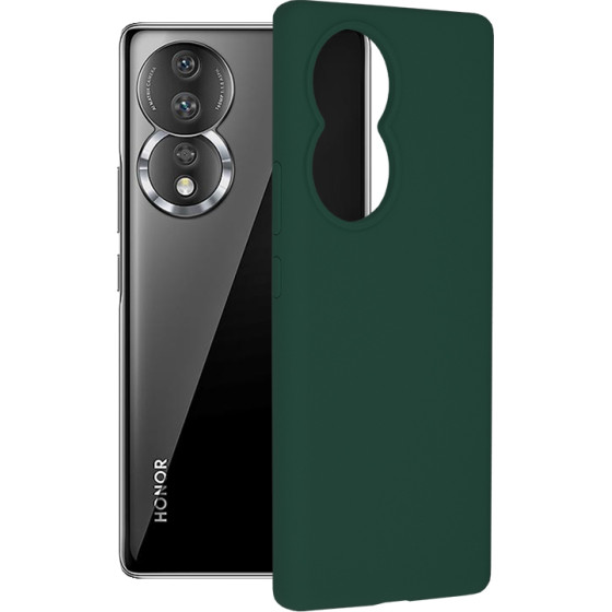 Techsuit - Soft Edge Silicone - Honor 80 - Dark Green