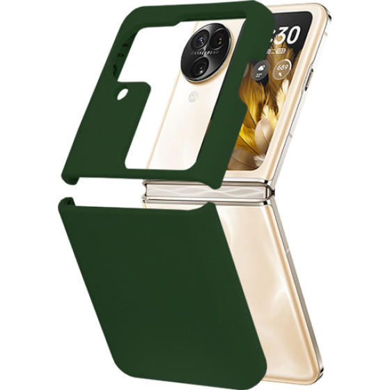 Techsuit - Soft Edge Silicone - Oppo Find N3 Flip - Dark Green
