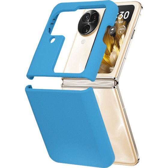 Techsuit - Soft Edge Silicone - Oppo Find N3 Flip - Denim Blue