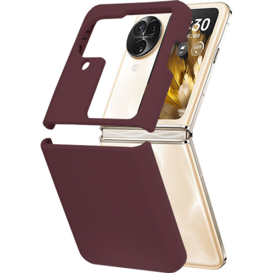 Techsuit - Soft Edge Silicone - Oppo Find N3 Flip - Plum Violet