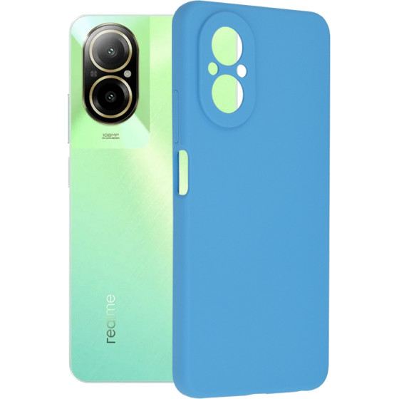Techsuit - Soft Edge Silicone - Realme C67 4G - Denim Blue
