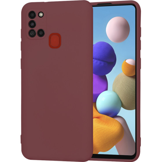 Techsuit - SoftFlex - Samsung Galaxy A21s - Plum Red
