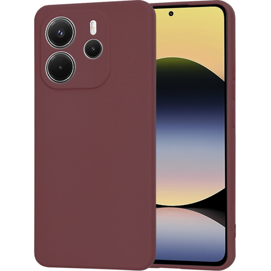Techsuit - SoftFlex - Xiaomi Redmi Note 14 4G (163.25 x 76.55 x 8.16mm) - Plum Red