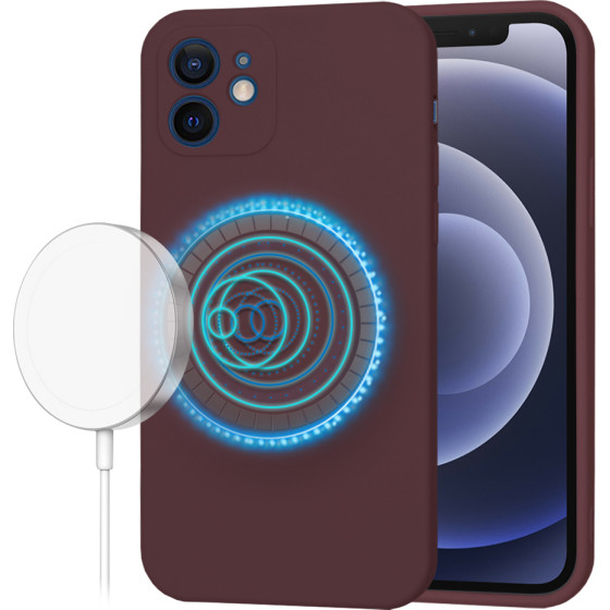 Techsuit - SoftFlex MagSafe - iPhone 12 - Plum Red