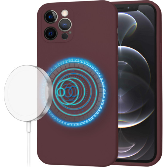 Techsuit - SoftFlex MagSafe - iPhone 12 Pro - Plum Red
