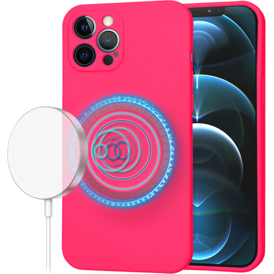 Techsuit - SoftFlex MagSafe - iPhone 12 Pro Max - Hot Pink