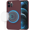 Techsuit - SoftFlex MagSafe - iPhone 12 Pro Max - Plum Red