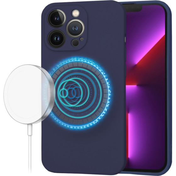 Techsuit - SoftFlex MagSafe - iPhone 13 Pro - Navy Blue