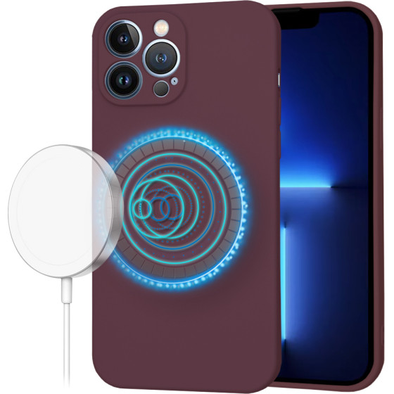 Techsuit - SoftFlex MagSafe - iPhone 13 Pro Max - Plum Red